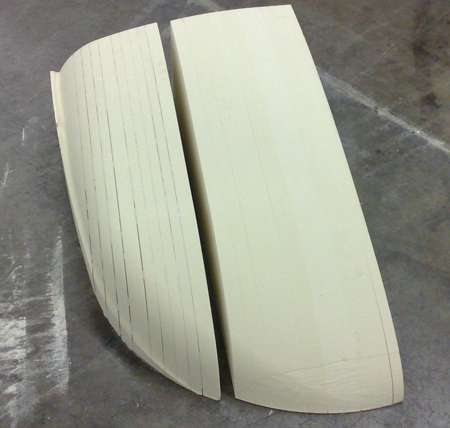 2-Fairing Mold sections glued together 