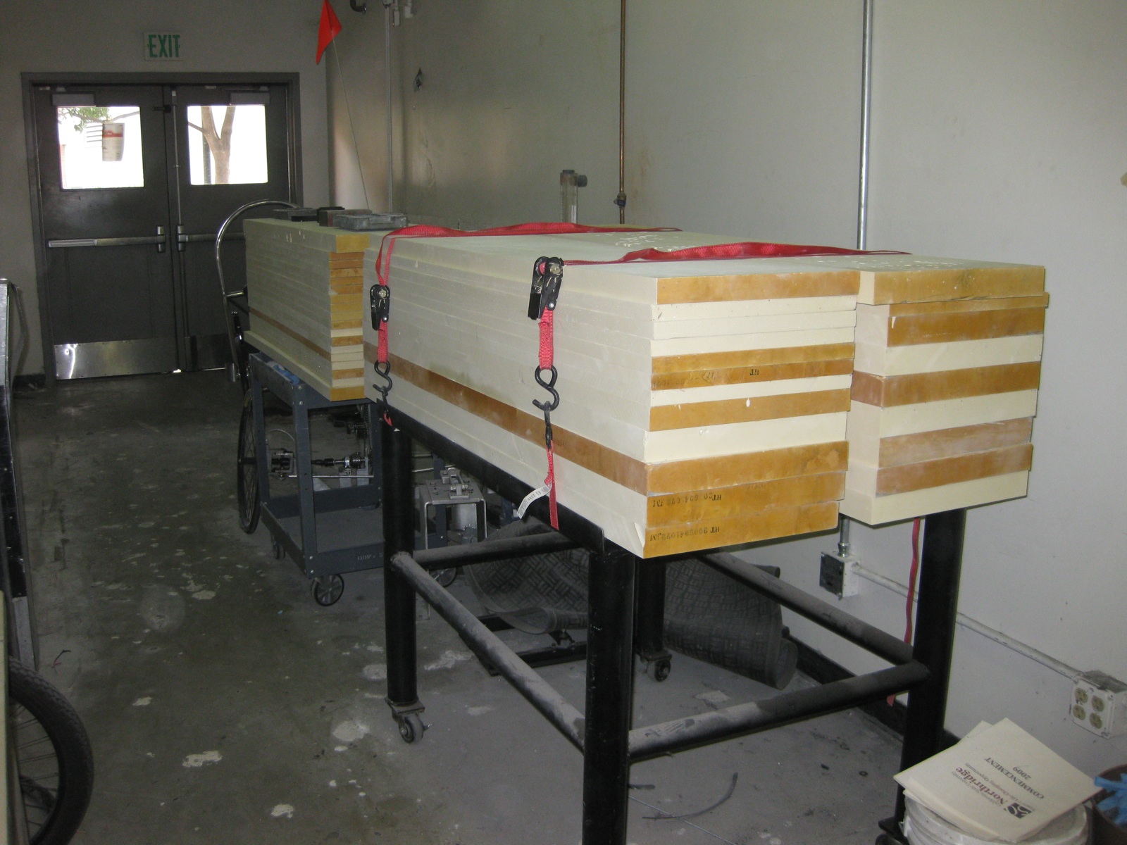 Raw Foam being prepped for machining.