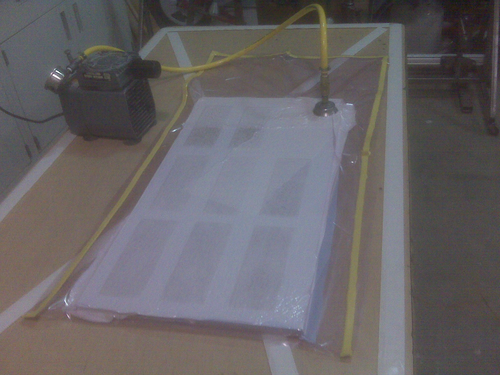Composite Layup of Bellypan in vacuum bag