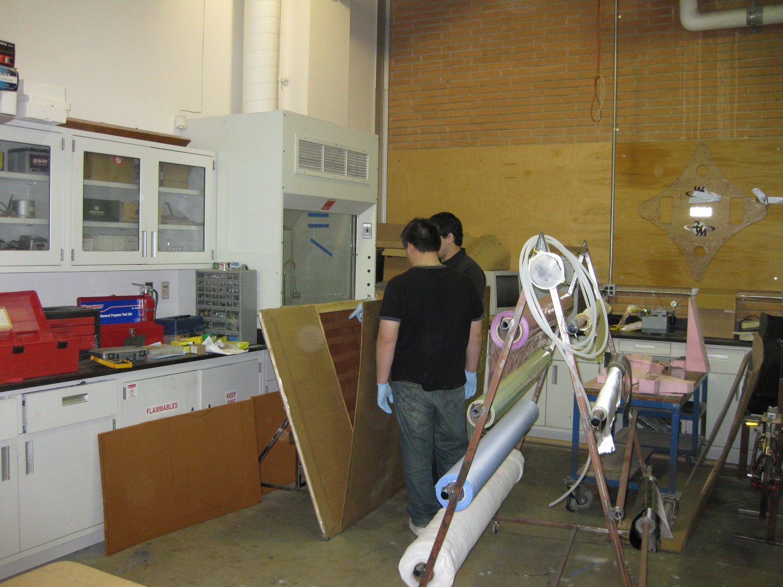 Nomex being unpacked