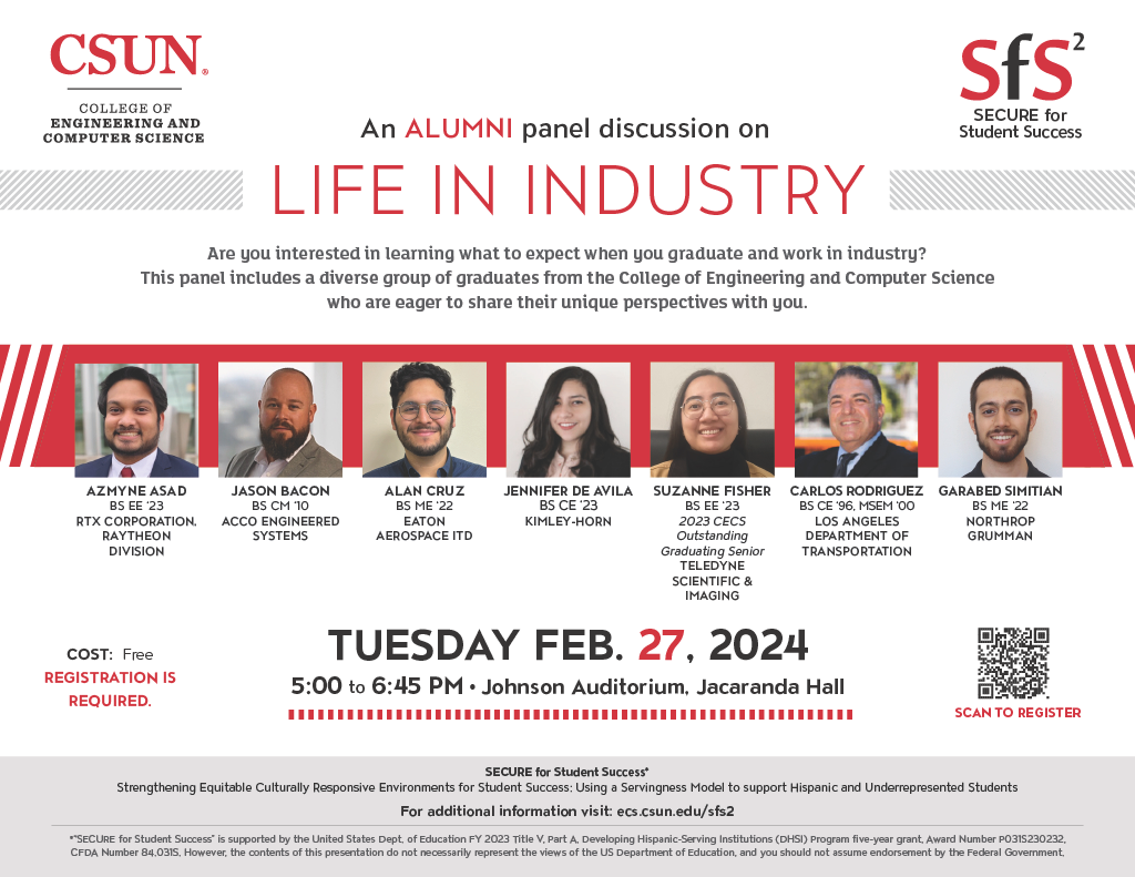 SFS2 Panel Discussion Life in Industry flyer page 1 image