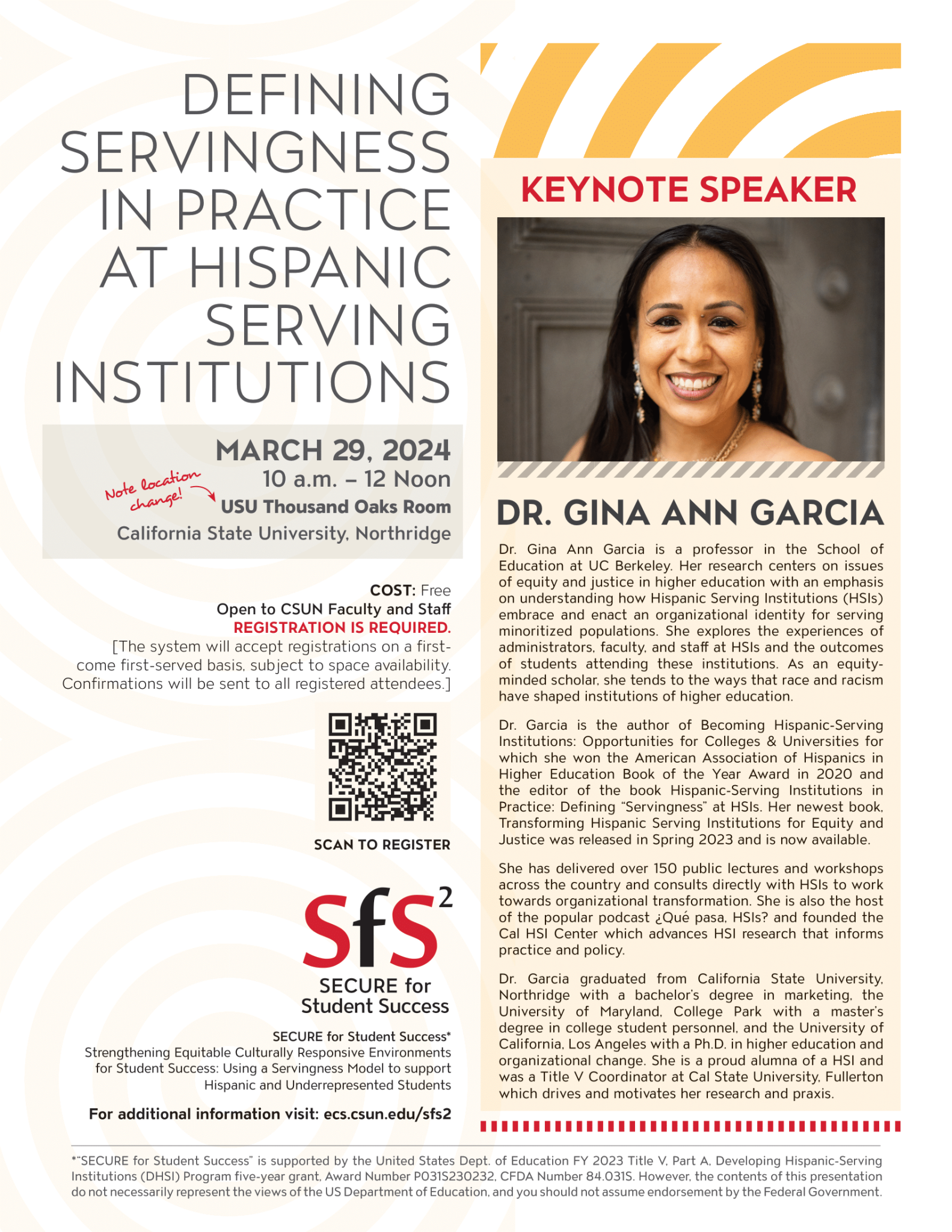 Defining Servingness in Practice at Hispanic Serving Institutions Flyer