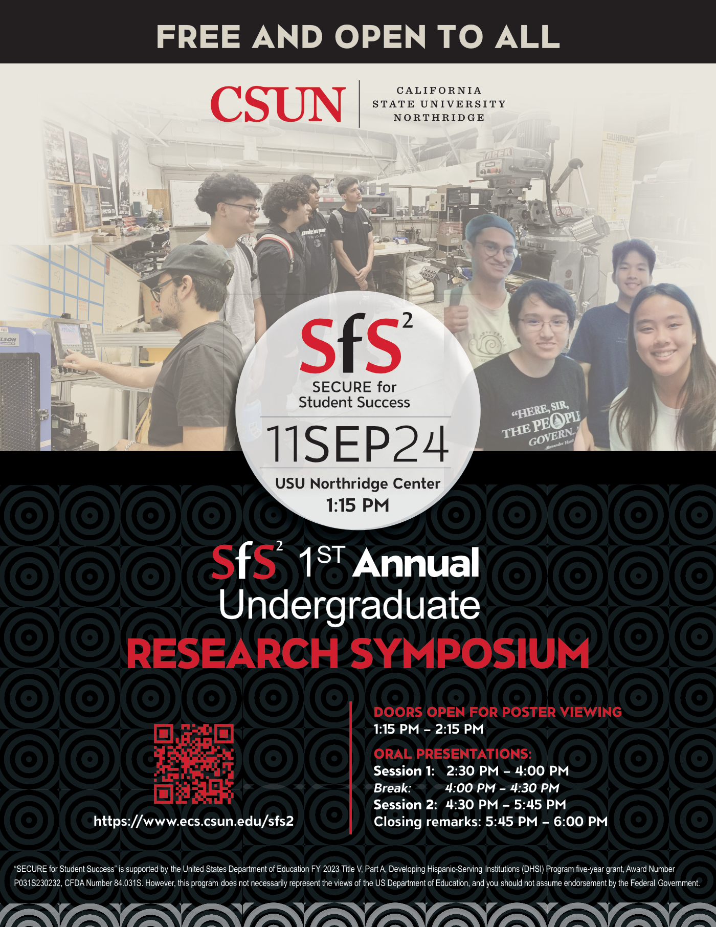 SfS2 1st Annual Undergraduate Research Symposium Flyer