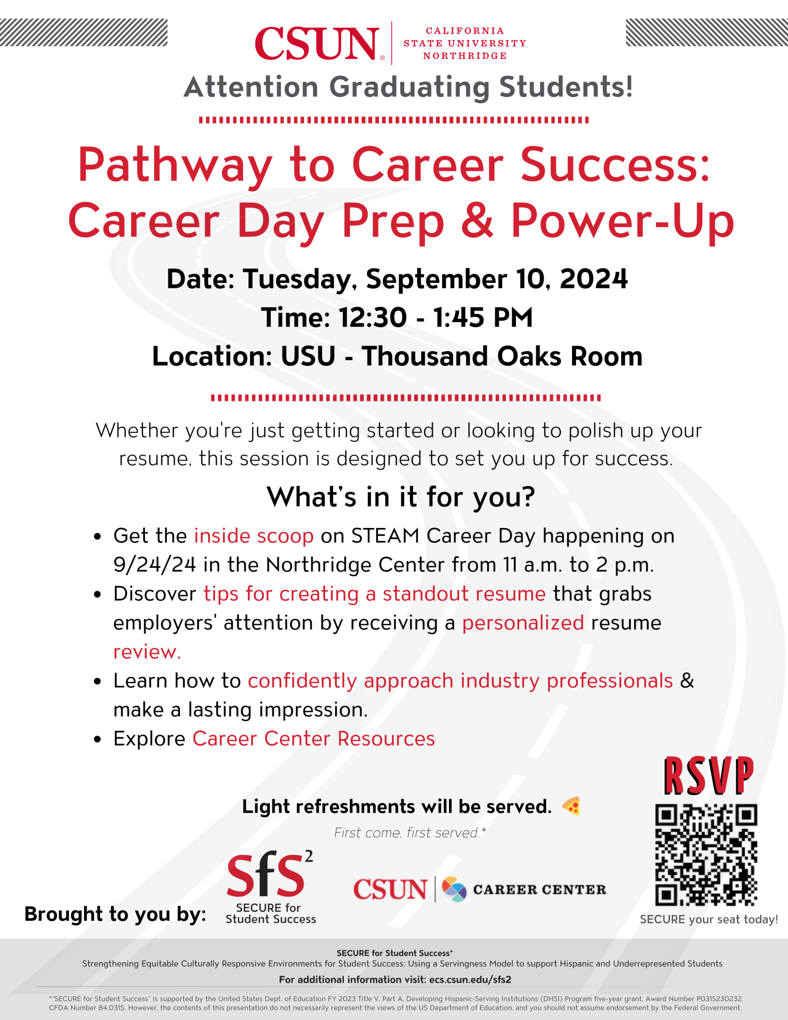 Pathway to Career Success: Career Day Prep & Power-Up Flyer