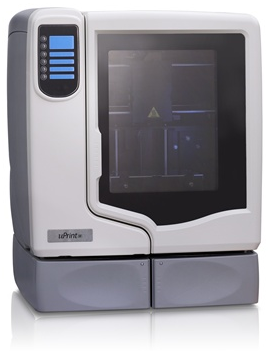 Dimension 1200es 3D printer on wheeled metal cabinet